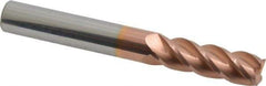 Accupro - 3/8", 4 Flute, Single End, Solid Carbide, 0.03" Corner Radius End Mill - 3" OAL, 40° Helix, Right Hand Flute, 1-1/8" LOC, Right Hand Cut - A1 Tooling