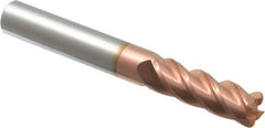 Accupro - 3/8", 4 Flute, Single End, Solid Carbide, 0.06" Corner Radius End Mill - 3" OAL, 40° Helix, Right Hand Flute, 1-1/8" LOC, Right Hand Cut - A1 Tooling