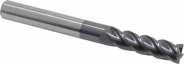 Accupro - 5/16", 4 Flute, Single End, Solid Carbide, 0.015" Corner Radius End Mill - 3" OAL, 40° Helix, Right Hand Flute, 1-1/8" LOC, Right Hand Cut - A1 Tooling