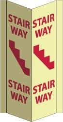 NMC - Stairway - Stairway, Acrylic Exit Sign - 8-3/4" Wide x 16" High, Glow-in-the-Dark - A1 Tooling