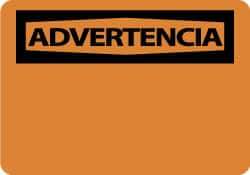 NMC - "Advertencia", 10" Long x 14" Wide, Aluminum Safety Sign - Rectangle, 0.04" Thick, Use for Workplace/Safety - A1 Tooling