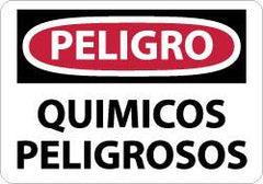 NMC - "Peligro - Quimicos Peligrosos", 10" Long x 14" Wide, Aluminum Safety Sign - Rectangle, 0.04" Thick, Use for Workplace/Safety - A1 Tooling