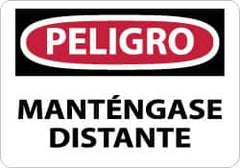 NMC - "Peligro - Mantengase Distante", 10" Long x 14" Wide, Aluminum Safety Sign - Rectangle, 0.04" Thick, Use for Workplace/Safety - A1 Tooling