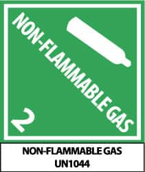 NMC - Non-Flammable - Gas 2 - Non-Flammable Gas - Un1044 Shipping Label - 4-3/4" High x 4" Wide - A1 Tooling