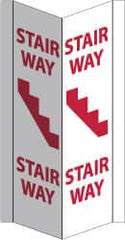 NMC - "Stairway", 16" Long x 8-3/4" Wide, Rigid Plastic Safety Sign - Rectangle, 0.125" Thick, Use for Accident Prevention - A1 Tooling