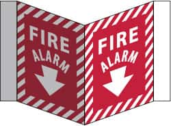 NMC - Fire Alarm, Acrylic Fire Sign - 8-3/4" Wide x 5-3/4" High - A1 Tooling