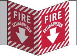 NMC - Fire Extinguisher, Acrylic Fire Sign - 8-3/4" Wide x 5-3/4" High - A1 Tooling