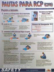 NMC - 18" Wide x 24" High Laminated Paper CPR Information Poster - Spanish - A1 Tooling