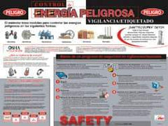 NMC - 24" Wide x 18" High Laminated Paper Lockout Information Poster - Spanish - A1 Tooling