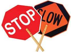 NMC - "Stop", 18" Wide x 18" High, Aluminum Stop & Yield Signs - Octagon, Handheld Mount - A1 Tooling