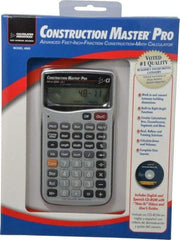 Calculated Industries - 11-Digit (7 normal, 4 Fractions) with Full Annunciators 40 Function Handheld Calculator - 5/8" x 2-1/2" (15.88mm x 63.5mm) Display Size, Silver, LR-44/A76 Powered, 9" Long x 8" Wide x 2" High - A1 Tooling