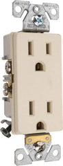 Cooper Wiring Devices - 125 VAC, 15 Amp, 5-15R NEMA Configuration, Ivory, Industrial Grade, Self Grounding Duplex Receptacle - 1 Phase, 2 Poles, 3 Wire, Flush Mount, Chemical and Impact Resistant - A1 Tooling