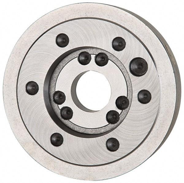 Bison - Adapter Back Plate for 12-1/2" Diam Independent & Self Centering Lathe Chucks - A1/A2-8 Mount, 4.06" Through Hole Diam, 5-1/2" ID, 12.52" OD, 1.7" Flange Height - A1 Tooling