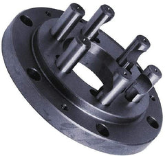 Buck Chuck Company - Adapter Back Plate for 8" Diam Self Centering Lathe Chucks - D1-6 Mount, 2-1/2" Through Hole Diam, 4.73mm ID, 8.13" OD, 1.412" Flange Height, Steel - A1 Tooling