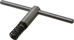 Bison - 4, 5" Chuck Diam Compatibility, Lathe Chuck Key - Compatible with 3-Jaw Chucks, 4-Jaw Chucks, 6-Jaw Chucks, Self Ejecting, 3-5/32" Body Length, 0.3543" Actual Key Square Size - A1 Tooling