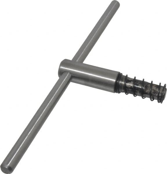 Bison - 10, 12" Chuck Diam Compatibility, Lathe Chuck Key - Compatible with 3-Jaw Chucks, 4-Jaw Chucks, 6-Jaw Chucks, Self Ejecting, 4-23/32" Body Length, 0.5512" Actual Key Square Size - A1 Tooling