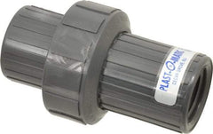 Plast-O-Matic - 1" PVC Check Valve - Inline, FNPT x FNPT, 150 WOG - A1 Tooling