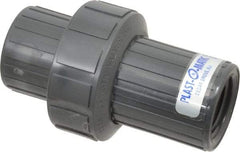 Plast-O-Matic - 1" PVC Check Valve - Inline, FNPT x FNPT, 150 WOG - A1 Tooling