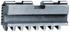 Bison - 25" Max Chuck Diam Compatibility, Steel Tongue & Groove Hard Lathe Master Jaws - 3/4" Groove Width, 1.9685" Wide x 8.2677" Long - A1 Tooling