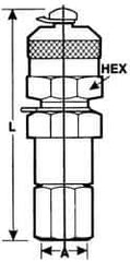 Voss - 9/16 Thread, 6,000 Max psi, Test Point To JIC Swivel - 68mm Long, Pressure Tests - A1 Tooling