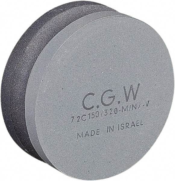 Camel Grinding Wheels - 4" Long x 4" Wide x 1-1/2" Thick, Silicon Carbide Sharpening Stone - Round, Fine Grade, 150 Grit - A1 Tooling