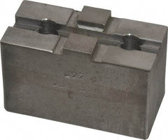 H & R Manufacturing - 5 to 6" Chuck Capacity, Tongue & Groove Attachment, Square Soft Lathe Chuck Jaw - Steel, 1-1/2" Btw Mount Hole Ctrs, 2-5/8" Long x 1-1/4" Wide x 1-5/8" High, 5/16" Groove - A1 Tooling