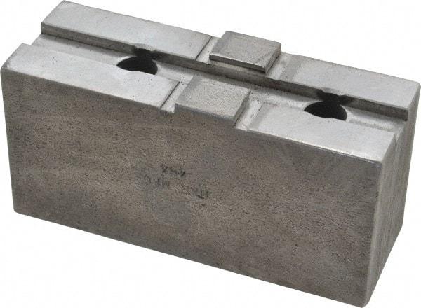 H & R Manufacturing - 12" Chuck Capacity, Tongue & Groove Attachment, Square Soft Lathe Chuck Jaw - Steel, 2-1/2" Btw Mount Hole Ctrs, 4-7/8" Long x 1-3/4" Wide x 2-3/8" High, 1/2" Groove - A1 Tooling