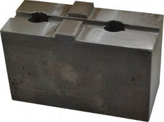 H & R Manufacturing - 24 to 36" Chuck Capacity, Tongue & Groove Attachment, Square Soft Lathe Chuck Jaw - Steel, 3" Btw Mount Hole Ctrs, 5-5/8" Long x 2-1/2" Wide x 3-5/16" High, 1/2" Groove - A1 Tooling