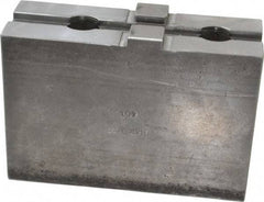 H & R Manufacturing - 18 to 21" Chuck Capacity, Tongue & Groove Attachment, Square Soft Lathe Chuck Jaw - Steel, 3" Btw Mount Hole Ctrs, 5-5/8" Long x 2" Wide x 3-13/16" High, 1/2" Groove - A1 Tooling