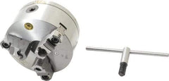 Bison - 3 Jaws, 6" Diam, Self Centering Manual Lathe Chuck - D1-3 Mount Spindle, Reversible, 3,000 Max RPM, 1.6535" Through Hole Diam, 0.0008" Axial Runout, 0.0012" Radial Runout, Cast Iron - A1 Tooling