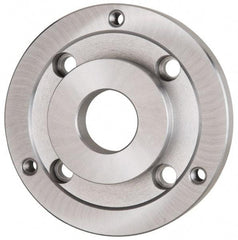 Bison - Adapter Back Plate for 10" Diam Self Centering Lathe Chucks - A2-8 Mount, 2.922" Through Hole Diam, 5.708mm ID, 9.84" OD, 1.07" Flange Height, Steel - A1 Tooling