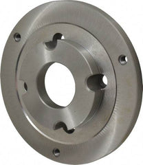 Bison - Adapter Back Plate for 8" Diam Self Centering Lathe Chucks - A2-5 Mount, 2.165" Through Hole Diam, 4.33mm ID, 7.87" OD, 0.768" Flange Height, Steel - A1 Tooling