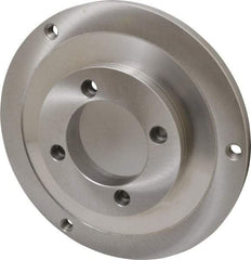 Bison - Adapter Back Plate for 12-1/2" Diam Self Centering Lathe Chucks - A2-6 Mount, 4.055" Through Hole Diam, 7.076mm ID, 12.04" OD, 3/4" Flange Height, Steel - A1 Tooling