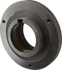 Bison - Adapter Back Plate for 8" Diam Self Centering Lathe Chucks - L-1 Mount, 4-1/8" Through Hole Diam, 6.93mm ID, 7.87" OD, 0.79" Flange Height, Steel - A1 Tooling