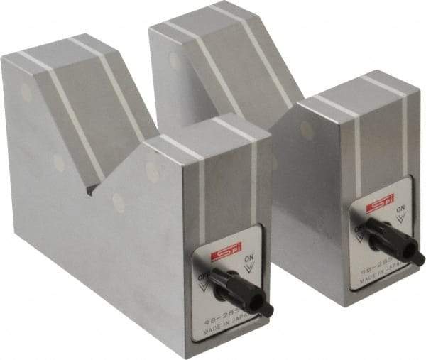 SPI - 90mm Max Capacity, 90° Angle, V-Block - 150mm Long x 50mm Wide x 100mm High, Sold as Matched Pair - A1 Tooling