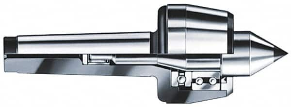 Rohm - MT5 Taper Shank, 3.54" Head Diam Carbide Tipped Live Center - 3,000 Max RPM, 2.76" Head Length, 1.5748" Point Diam, 1.988" Point Len, 2,200 Lb Max Workpc, 10.18" OAL, Standard Point - A1 Tooling