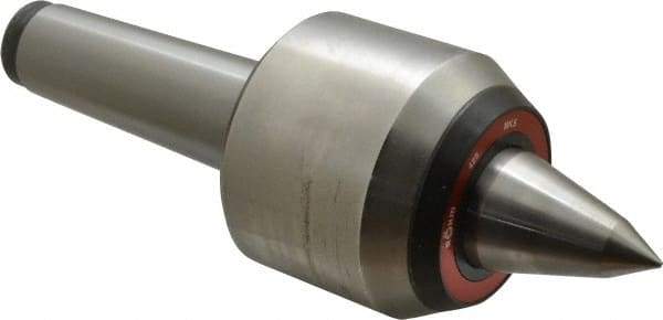 Rohm - MT5 Taper Shank, 3.74" Head Diam Live Center - 6,000 Max RPM, 3.32" Head Length, 1.65" Point Diam, 2.323" Point Len, 4,400 Lb Max Workpc, 11.01" OAL, Long Point - A1 Tooling