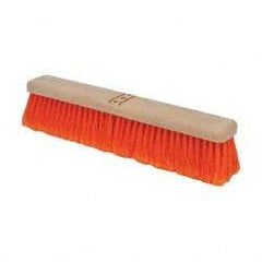 PRO-SOURCE - 18" General Purpose Polypropylene Push Broom - 3" Bristle Length, Plastic Block, Bolt-On Handle Connection, Handle Sold Separately - A1 Tooling