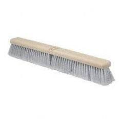 PRO-SOURCE - 24" General Purpose Polypropylene Push Broom - 3" Bristle Length, Plastic Block, Bolt-On Handle Connection, Handle Sold Separately - A1 Tooling