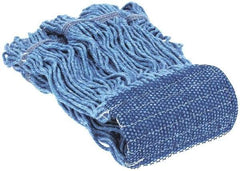 PRO-SOURCE - 5" Blue Head Band, Small Blended Fiber Loop End Mop Head - 4 Ply, Clamp Jaw Connection, Use for General Purpose - A1 Tooling