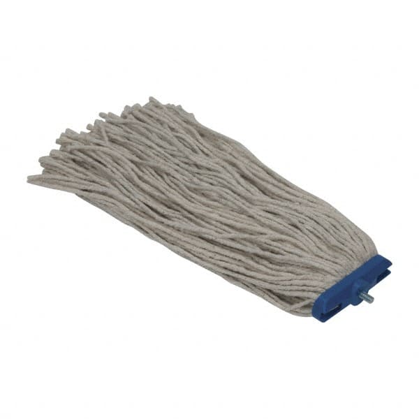 PRO-SOURCE - 1" White Head Band, Large Cotton Cut End Mop Head - 4 Ply, Screw On Connection, Use for Heavy Duty Floor Cleaning - A1 Tooling