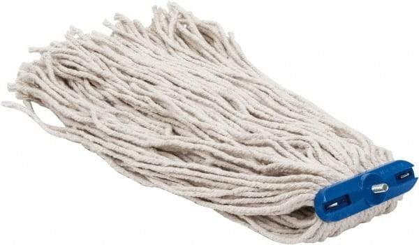 PRO-SOURCE - 1" White Head Band, X-Large Cotton Cut End Mop Head - 4 Ply, Screw On Connection, Use for Heavy Duty Floor Cleaning - A1 Tooling