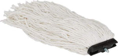 PRO-SOURCE - 1" White Head Band, Large Rayon Cut End Mop Head - 4 Ply, Screw On Connection, Use for Heavy Duty Floor Cleaning - A1 Tooling