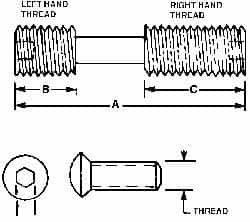 Made in USA - Hex Socket Differential Screw for Indexables - 3/8-24 Thread, Industry Std CS-32, For Use with Clamps - A1 Tooling