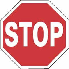 NMC - "Stop", 24" Wide x 24" High, Aluminum Stop & Yield Signs - 0.08" Thick, White on Red, Engineer Grade Reflectivity, Octagon, Post Mount - A1 Tooling