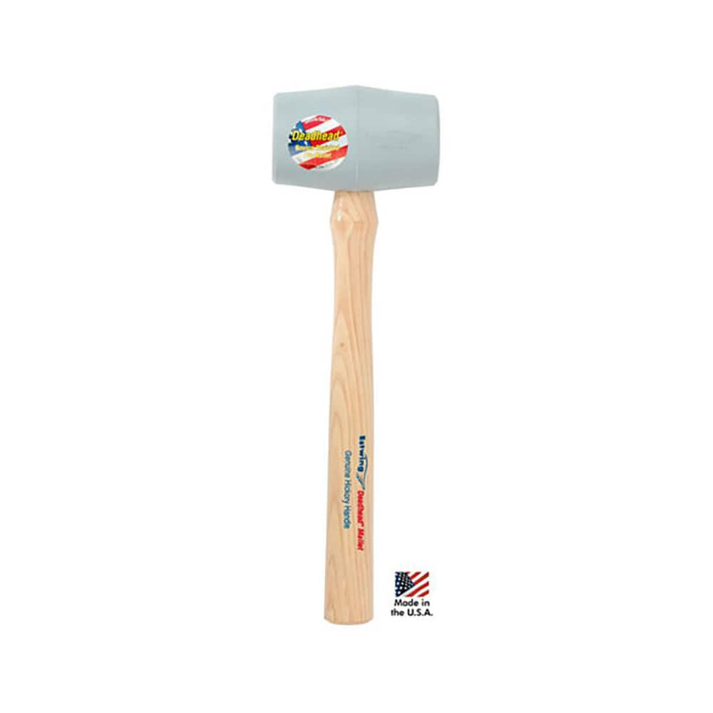 1-1/8 Lb Head Rubber Mallet 14-1/2″ OAL, Wood Handle