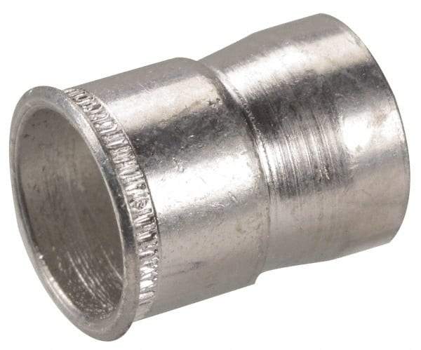 Made in USA - M10x1.50 Metric Coarse, Cadmium-Plated, Aluminum Knurled Rivet Nut Inserts - 0.76mm to 2.29mm Grip, 14.29mm Drill Size, 14.94mm Body Diam - A1 Tooling