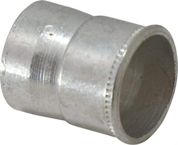 Made in USA - M8x1.25 Metric Coarse, Cadmium-Plated, Steel Knurled Rivet Nut Inserts - 0.76mm to 2.29mm Grip, 12.7mm Drill Size, 13.41mm Body Diam - A1 Tooling