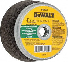 DeWALT - 4" Diam, 2" Overall Thickness, 16 Grit, Type 11 Tool & Cutter Grinding Wheel - Very Coarse Grade, Silicon Carbide, R Hardness, 9,000 RPM - A1 Tooling