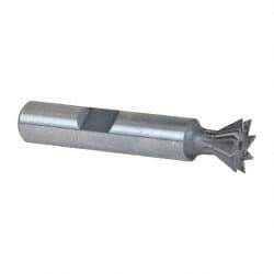 Keo - 1/2" Diam x 7/32" Width of Cut, 60° Included Angle, Cobalt Dovetail Cutter - 3/8" Shank Diam, 2-1/8" Overall Length, Weldon Flat, Uncoated - A1 Tooling